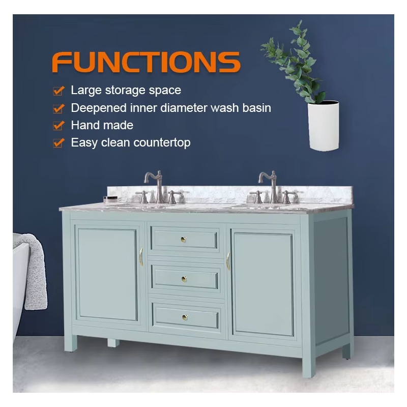 Supernalway Furniture Floor Mounted Vanity Cabinets Bathroom Basin Vanity Sinks